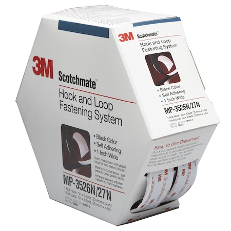 3M Reclosable Fastener, 4.9 yds, 1 yds Wd 6481